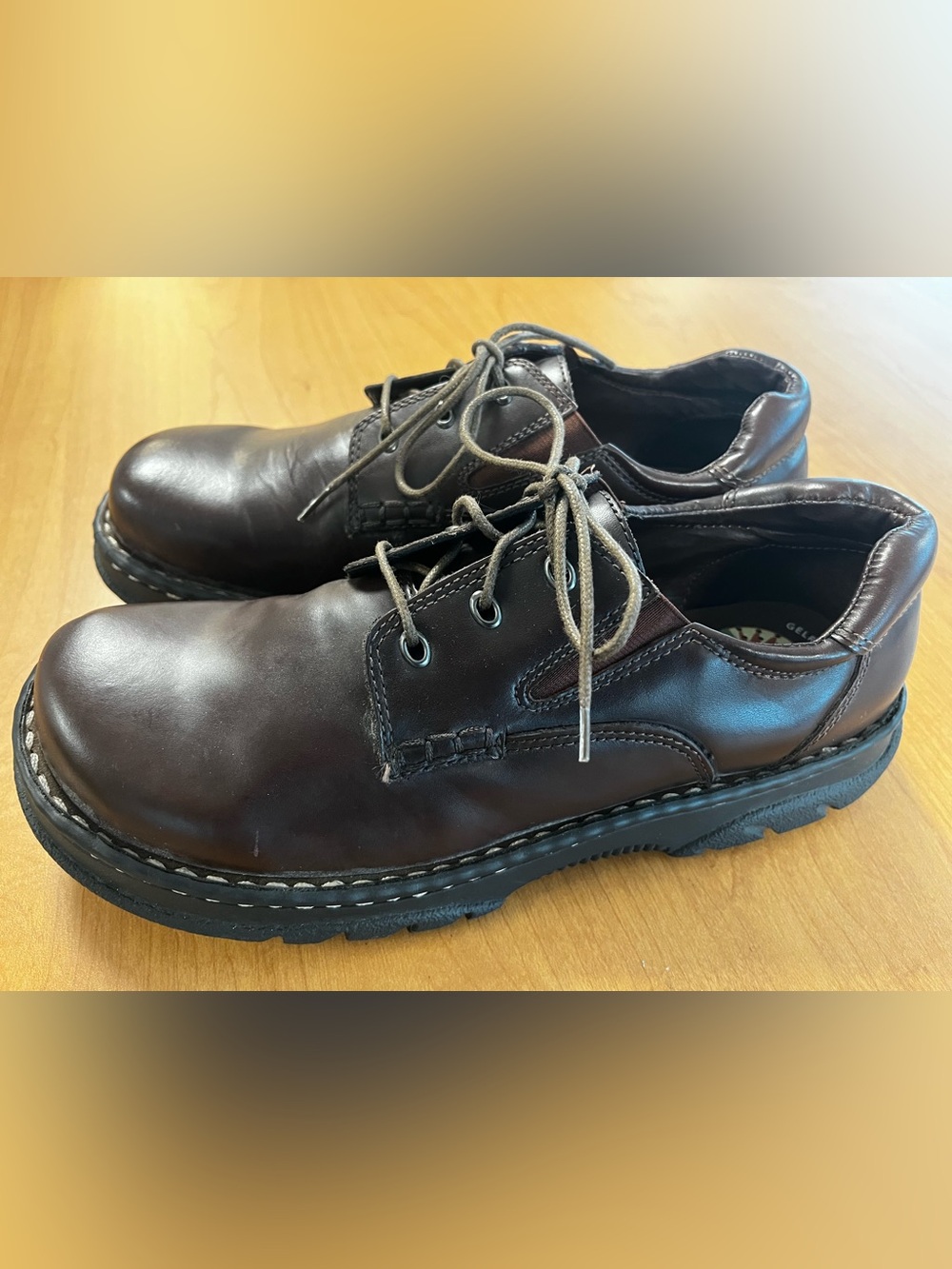 Earth Shoes Halley Brown Leather Lug Comfort Oxfords Women’s 11/Men’s 9.5 EUC